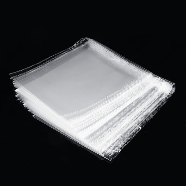 100Pcs 7.5''x7.5'' CD Record Outer Cover OPP Sleeves Clear Storage Self Adhesive Bag CD Storage Bag