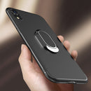 Bakeey Protective Case for iPhone XR 6.1" 360 Adjustable Metal Ring Grip Kickstand TPU Back Cover