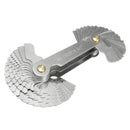 52 Blades Metric Whitworth 55/60 Screw Pitch Thread Measuring Gauge Checker