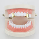 4 Colors Funny Vampire Canine Braces Geometric Gold Plated Grillz Teeth Jewelry  Set