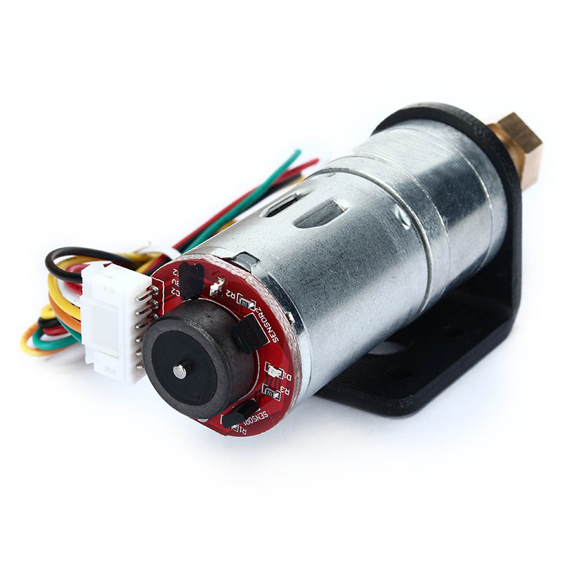 CHIHAI  MOTOR 6V 210RPM Encoder Motor DC Gear Motor with Mounting Bracket and Wheel
