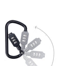Naturehike D Shape Code Lock Anti-theft Zinc Alloy Backpack Lock Mini Carabiner Hook