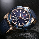 NAVIFORCE 9118 Waterproof Calendar Men Wrist Watch Casual Leather Strap Quartz Watches