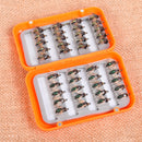 LEO 40pcs/lot Fly Fishing Lure Set Artificial Bait For Pesca Fish Fishing Hooks Tackle With Box