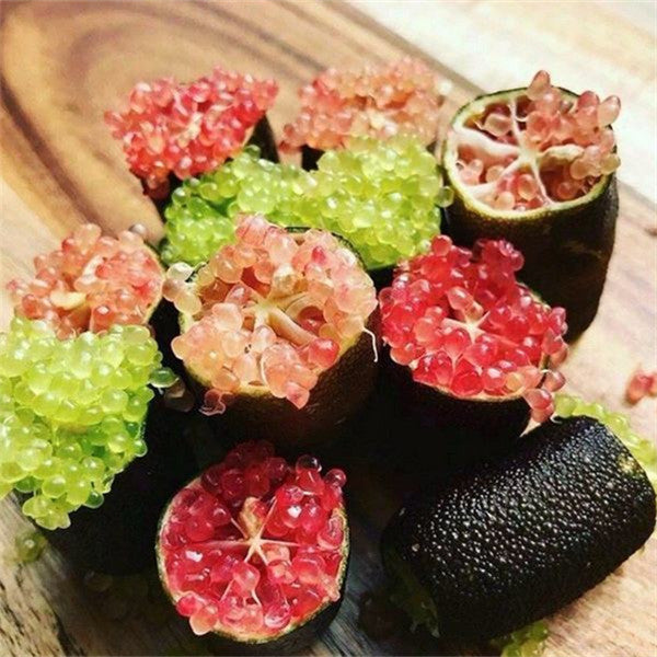 20Pcs Tropical Fruit Seeds Finger Limes Citrus Pomegranate Seeds Home Garden Balcony Rare Plants