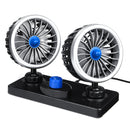 12V/24V Electric Van Car Dual Head Cooling 360 Oscillating Dashboard Air Fan