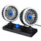 12V/24V Electric Van Car Dual Head Cooling 360 Oscillating Dashboard Air Fan