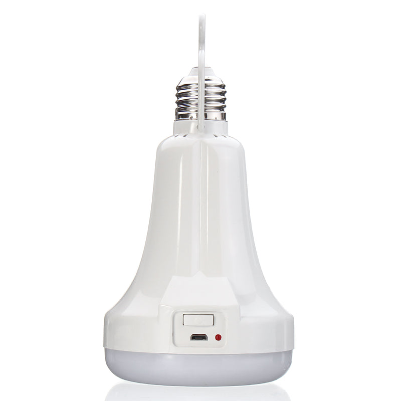 E27 USB Rechargeable Pure White LED Emergency Flashlight Camping Lighting Bulb Lamp AC220V