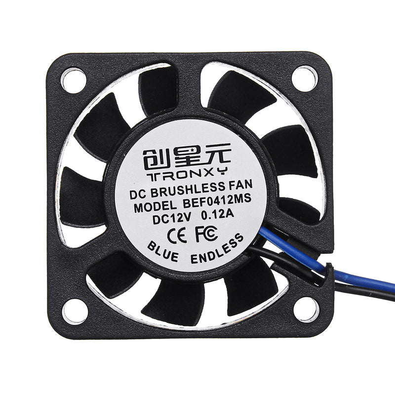 TRONXY DC 12V 0.12A Blue 4010 Brushless Cooling Fan With 2M Cable For 3D Printer Part