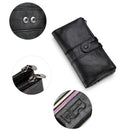Ultra Slim Handcrafted Cowhide Leather Long Wallet Clutch RFID Blocking ID Card Holder Coin Purse