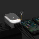 TOPK 3.4A 3 Ports Auto-ID USB Travel Wall Charger Adapter With Touch LED Lamp US UK AU EU Plug