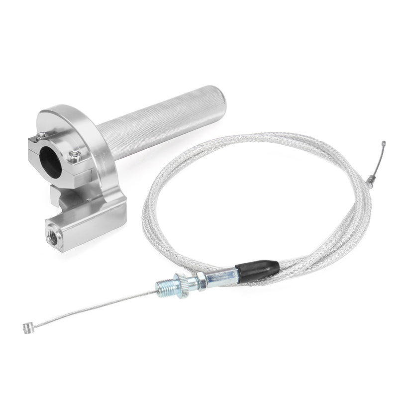 7/8inch CNC Billet Twister Throttle Tube Clamp Assembly + Cable For Dirt Pit Bike