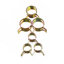 Suleve 120Pcs Fuel Hose Line Tubing Clamp 6 Size Spring Band Action Pipe Clip Color-Zinc Plated