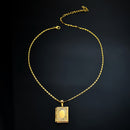 Religious Gold Muhammad Book Box Pendant Chain Islam Muslim Necklace for Men