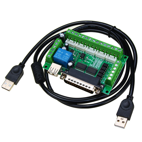 Geekcreit 5 Axis CNC Interface Board For Stepper Motor Driver Mach3 With USB Cable