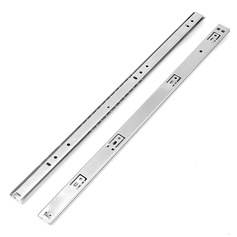 2Pcs 27mm Ball Bearing Drawer Runners Slides Side Full Extension Slide Drawer Slides