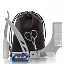 5Pcs/Set Beard Grooming & Trimming Kit Razor Shaping Scissors Mustache Care Styling Tool