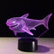 Shark 3D Night Light 7 Colors Changing LED Touch Switch USB Table Lamp Gift for Decorations