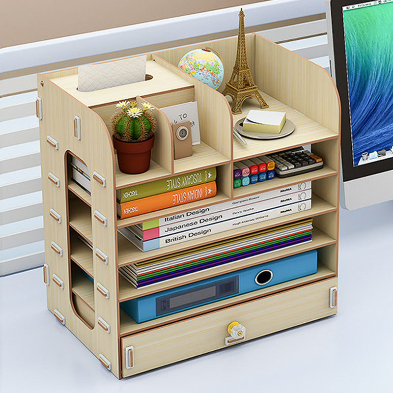 7 layers Desktop Wooden Storage Holder Box Multifunctional Wooden Organizer Makeup Tidy