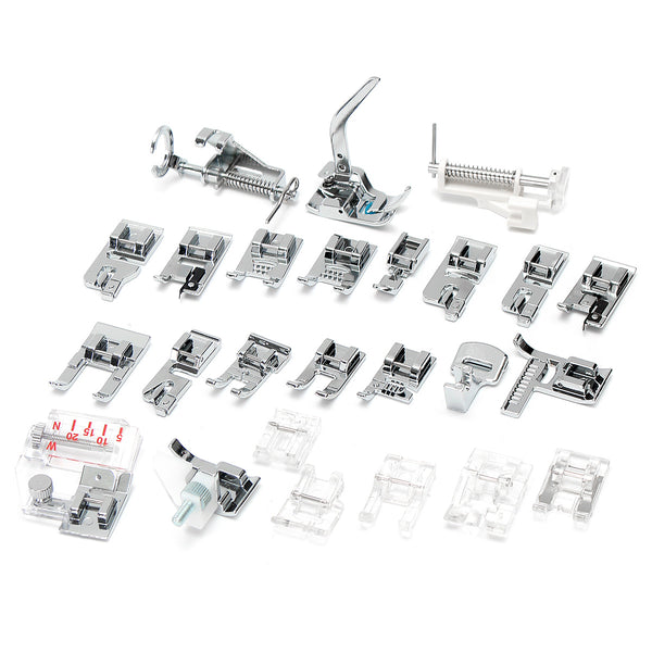 52Pcs Domestic Sewing Machine Tools Accessories Foot Presser Feet Kit For Singer Brother Janome