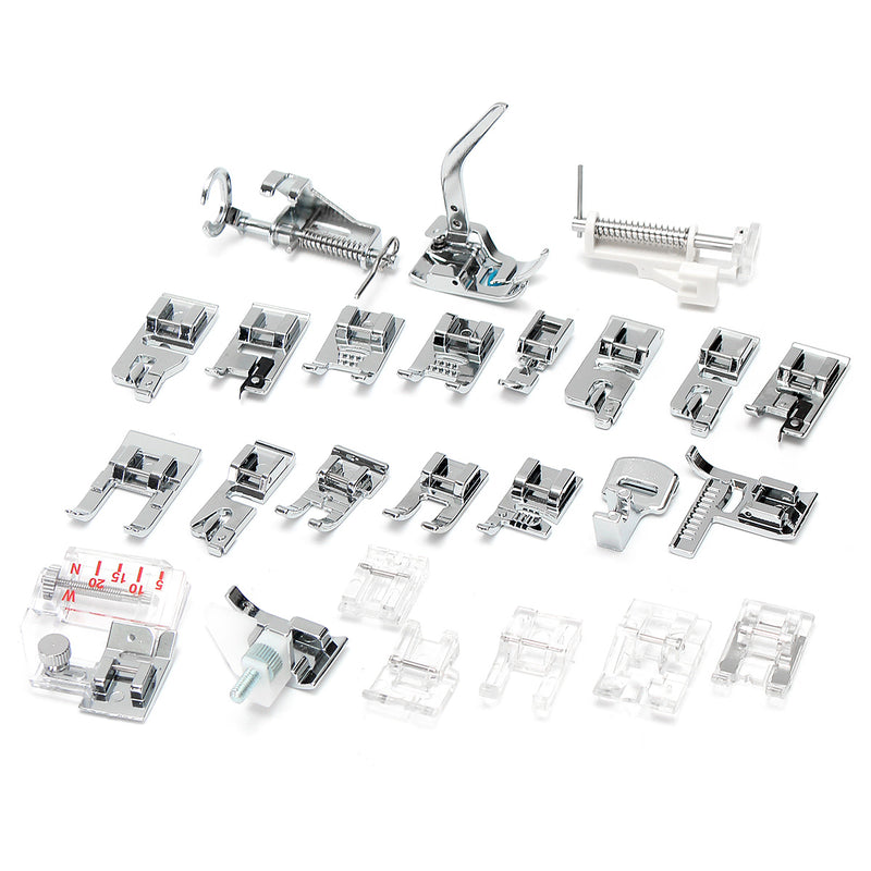 52Pcs Domestic Sewing Machine Tools Accessories Foot Presser Feet Kit For Singer Brother Janome
