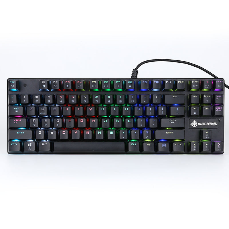 Magic Refiner 1506 108 Keys Wired RGB Backlit Blue Switch Mechanical Gaming Keyboard for E-sport PC Laptop