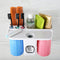 Toothbrush Toothpaste Tumbler Holder Bathroom Accessory Shelf Rack Organiser Automatic Toothpaste Extruder Toothpaste Squeezer