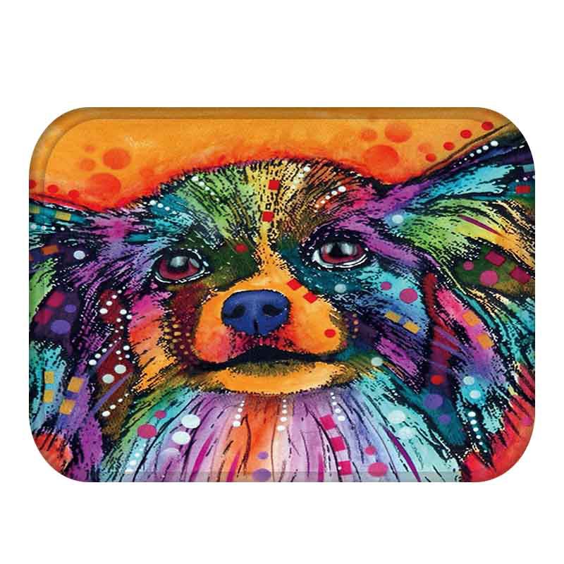 KCASA KC-M1 40x60cm Animal Dog Painting Mat Coral Fleece Rug Absorbent Bathroom Anti Slip Carpet