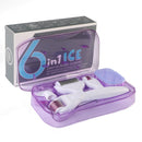 6 in1 Derma Titanium Roller Kit Micro Needle Therapy Massager 0.5/1.0/1.5/2.0mm