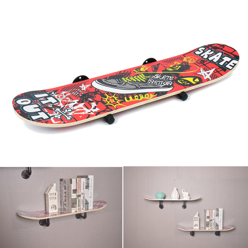 60*15cm/80*20cm Skateboard Style Wall Mounted Hanger Storage Rack Organizer Wall Shelf Bracket