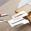 Multi-function Food Grade Stainless Steel BBQ Tongs Barbecue Bread Beef Steak Turner With Clamp Clip