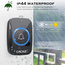 CACAZI A10 Wireless Doorbell Waterproof 100-240V 300M Range Music Door Bell Home 60 Chimes Door Ring 1 Receiver 1 Transmitter