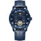 TEVISE T851A Moon Phase Automatic Mechanical Watch Roman Number Leather Band Men Watch