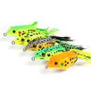 5Pcs/Set 14g 11cm Plastic Soft Dual Hook Frog Lure Artificial Topwater Wobbler Fishing Lure