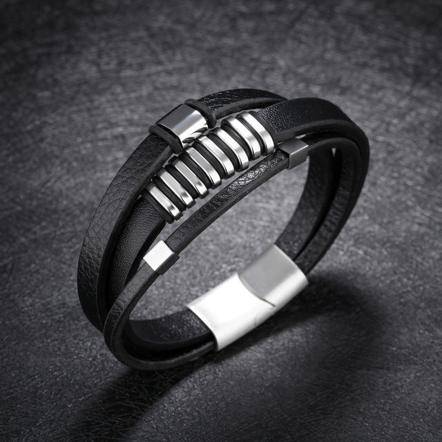 Punk Personality Bracelet Men's Retro Leather Bracelet