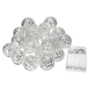 Battery Operated 20LEDs Warm White Pure White Round Shaped Fairy String Light for Christmas Patio