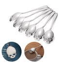 KCASA KC-FS05 Skull Shape Stainless Steel Tea Coffee Sugar Stirring Spoon Cooking Spoon 1 Piece