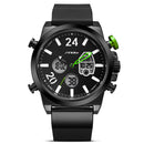 SINOBI 9732 Dual Display Digital Watch Men Chronograph Alarm Luminous Display Fashion Sport Watch