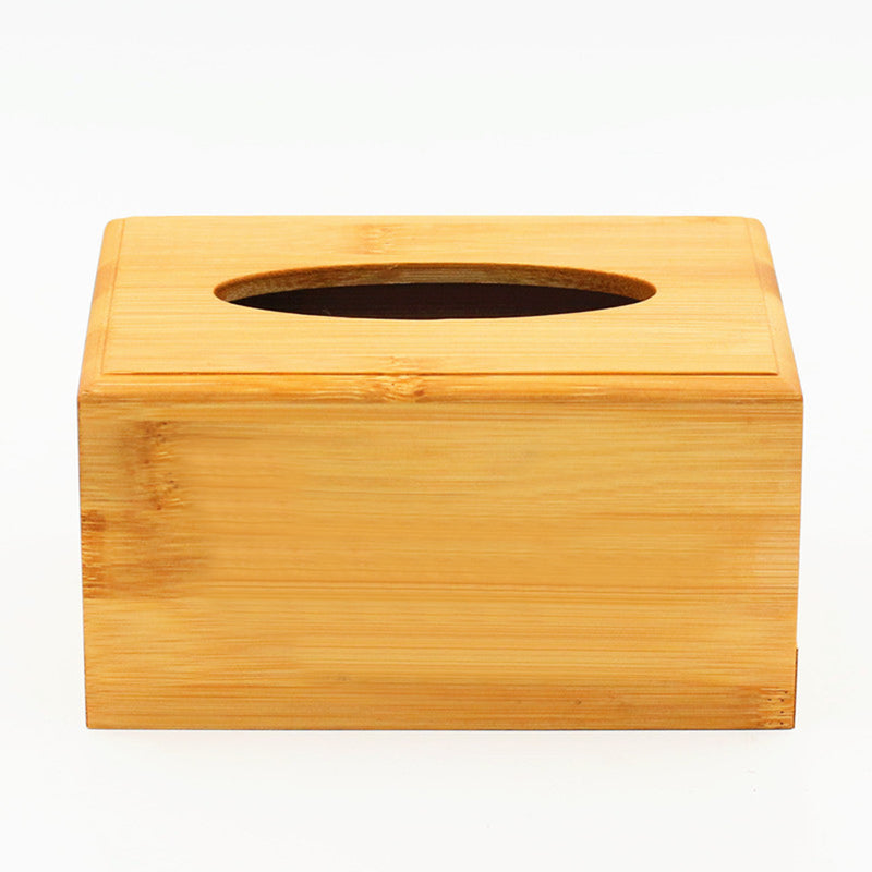 Creative Plain Wooden Tissue Box Cover Wood Holder Car Home Paper Storage