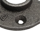 10Pcs Reinforced Black Flange Iron Pipe Wall Mount Floor Fitting Plumbing Threaded  Iron Casting Flange