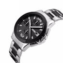SKMEI 9126 Fashion Men Quartz Watch Classic Stainless Steel Strap Business Wristwatch