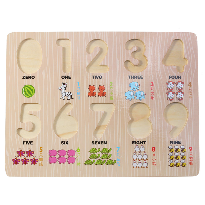 Uppercase Lowercase ABC Early Learning Toys Alphabet Animal Number Puzzle Preschool Educucational Gifts