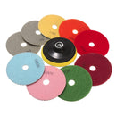 10pcs 4 Inch 50 to 6000 Grit Diamond Polishing Pads for Granite Marble Polish