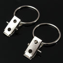 10pcs Metal Shower Curtain Rod Hook with Clip Bathroom Fitting