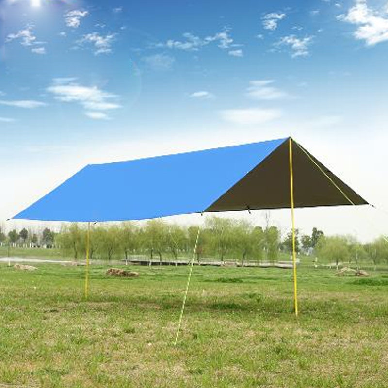 210x300cm Outdoor Camping Tent Sunshade Rain Sun UV Beach Canopy Awning Shelter Beach Picnic Mat Ground Pad