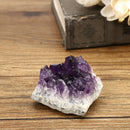 Natural Amethyst Crystal Quartz Drusy Geode Cluster Healing Stone Decorations Ornament