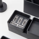 NUSIGN NS028 Stackable Combination Small 3 Layers Square Trays ABS Paperclip Holder Storage Tray Desktop Organizer