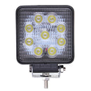 DC10-30V 27W 2500LM White 6000K 4X4 Square Flood LED Work Light forTruck ATV Boat Off Road Cars