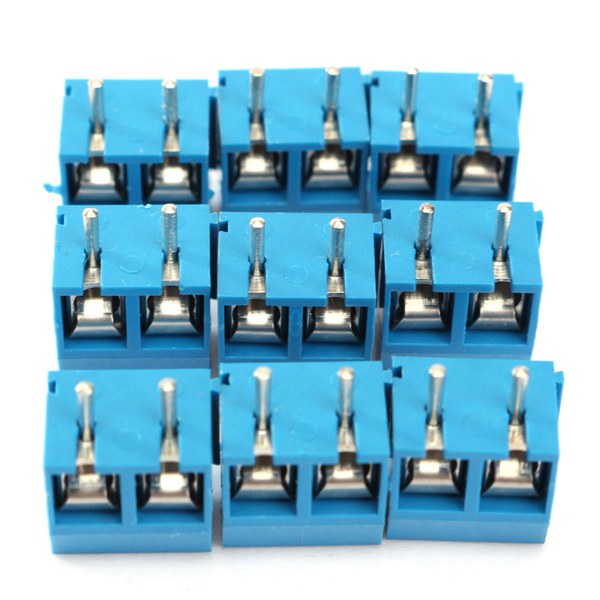 100pcs 2 Pin Plug-In Screw Terminal Block Connector 5.08mm Pitch