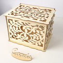 Wedding Card Box With Lock DIY Money Wooden Gift Leaf Boxes For Birthday Party